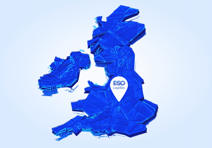 ESO Logistics Location Map Map of Great Britain ESO Logistics